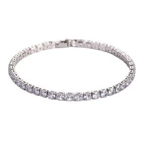 Elegant Silver Tennis Bracelet